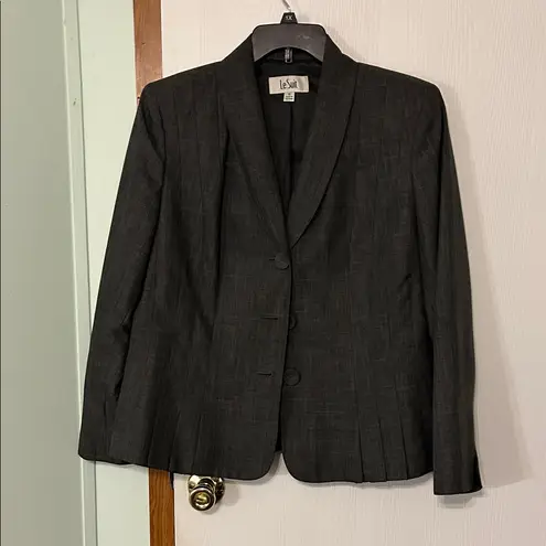 Le Suit Women’s Charcoal Blazer and Pants Set Size 16