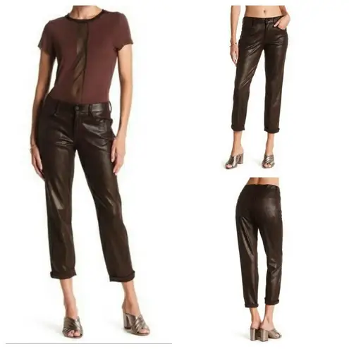 Level 99 Sienna Tomboy Faux Suede Pants Brown 26 New