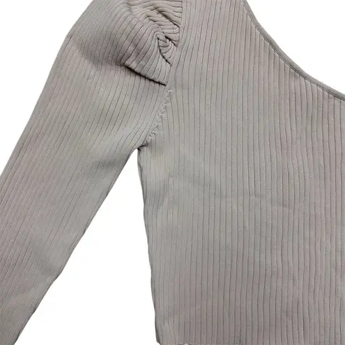 Endless Rose NWT Women's Puff Sleeve One Shoulder Top Dusty Pink Size M