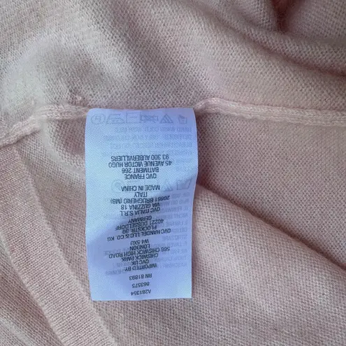 Isaac Mizrahi 100% Cashmere Sweater Tunic Sz S Pastel Pink Crew Neck Preppy Soft