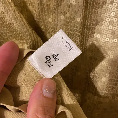 Chelsea28 NWT Nordstrom gold sequin contrast cami, size small