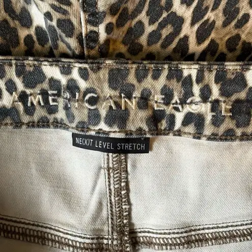 American Eagle  Leopard Curvy Super High Rise Jegging Next Level Stretch Size 18