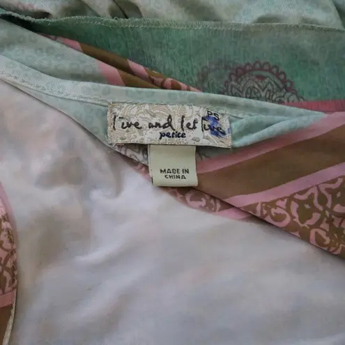 Live and let live Vintage Y2K Bohemian Print Studded Sleeveless Maxi Dress