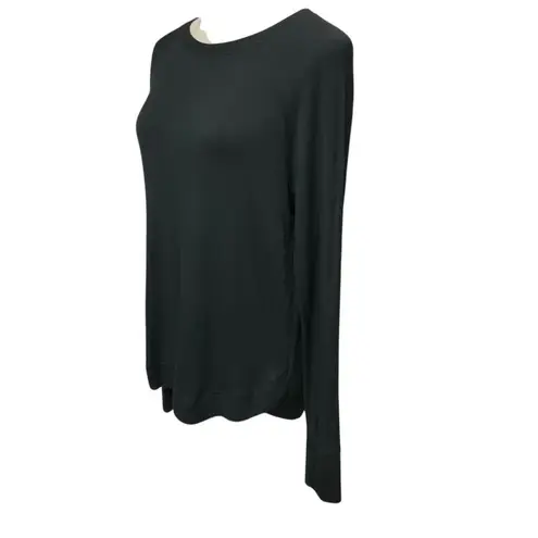 Athleta  Mindset Long Sleeve Crewneck Sweatshirt Size M Nirvana Black‎ Active