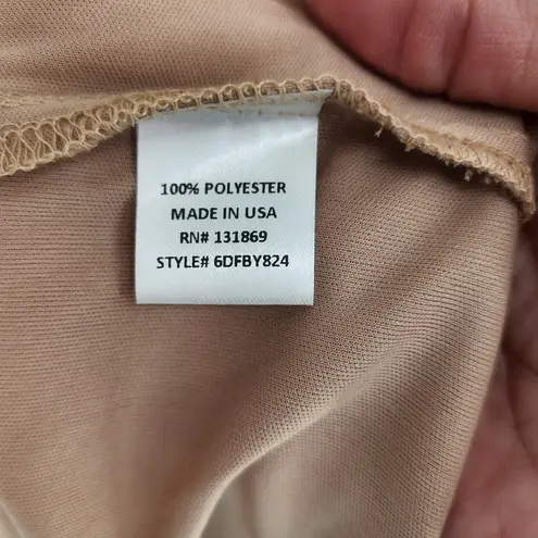 Charmed Hearts Tan Feather Trim Slip Dress Beige Women’s Size: M