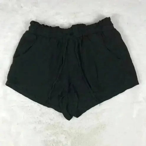 AERO Linen Blend Black Shorts Size Large