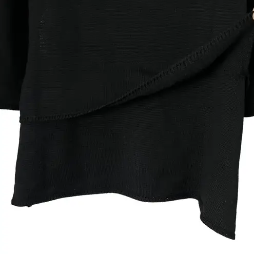 Comme des Garçons NEW Women's Graphic High-Low Wool Sweater size L Black