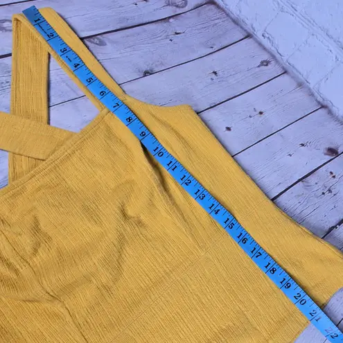 Current Air Anthropologie LA Yellow Crisscross Tank Top Sleeveless Textured XS