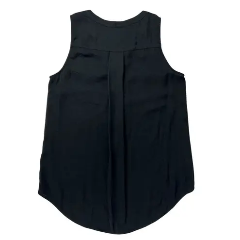 INC International Concepts Black Lace Up Sleeveless Blouse Top Size Small