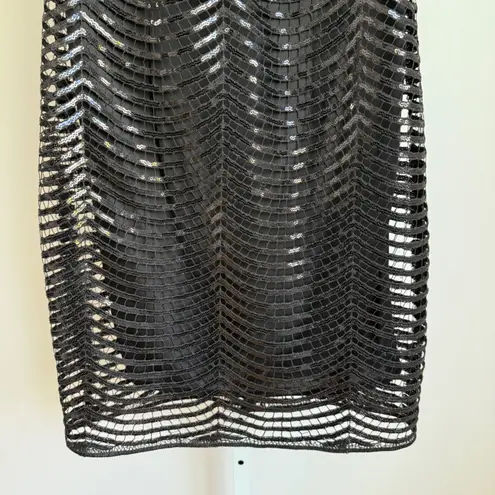 Marina Black Sequin Dress Party Mobwife Cocktail Elegant Luxury size M Size M