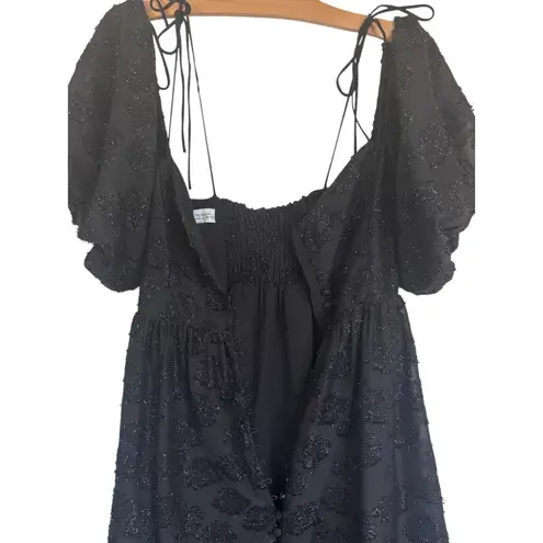 Hofmann Copenhagen Angele black dress Sz 2 Sheer Empire Button Whimsigoth Witch