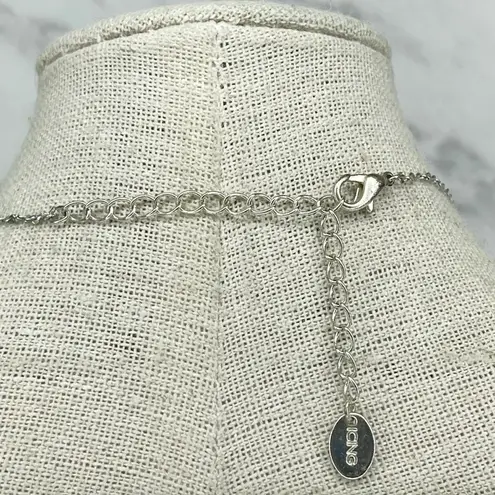 Icing Silver Tone Rhinestone Drop Necklace