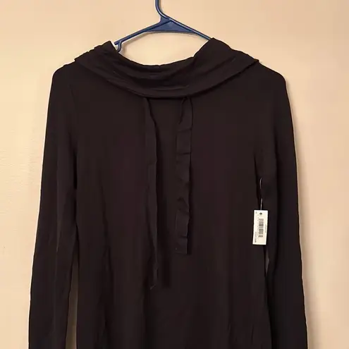 NWT Size XS Daily Ritual Long Sleeved Black Dress With Drawstrings OVERSIZED