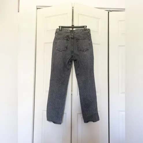 NWOT SLVRLAKE Hero Jeans Midnight Rider Dark Gray Distressed Jeans Size 28