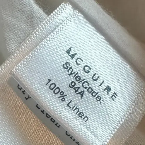 McGuire Denim McGuire White Linen Sleeveless Jumpsuit Partial Button-Down Pockets Size Small