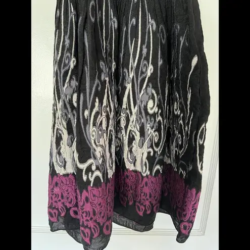 Sophie Max Black Smocked Bodice Dress size X-Small