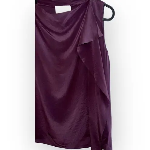 3.1 Phillip Lim 3.1 PHILIP LIM Silk Drape Cowl Neck Asymmetric purple wine sleeveless tank top 2