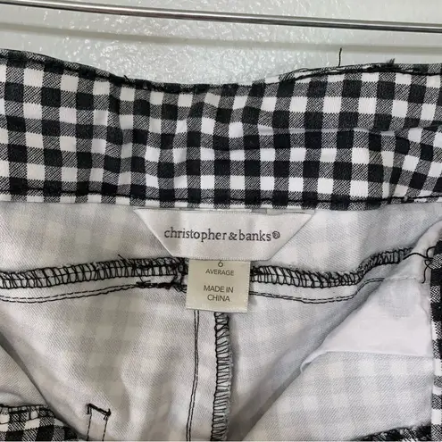 Christopher & Banks Gingham Knee Length Capris Size 6