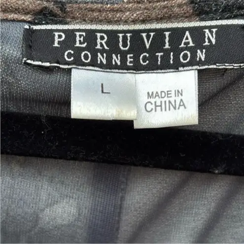 Peruvian Connection Knit Asymmetric Hem Dress Size Large