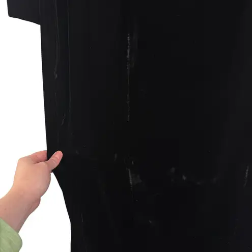 Roland Nivelais Bergdorf Goodman Velvet Long Sleeve Formal Maxi Dress Train 10 Black