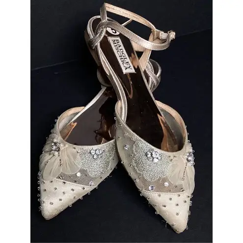 Badgley Mischka New. jeweled shoes. Size 5. Retails $240