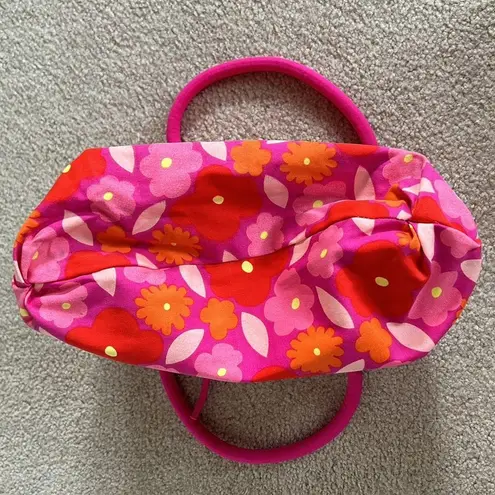 Pink and Orange Floral Cotton Tote