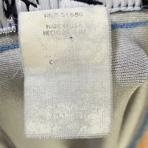 Vintage 90s All That Jazz Maxi Dress Ombre Paisley Print Short Sleeve Blue Small