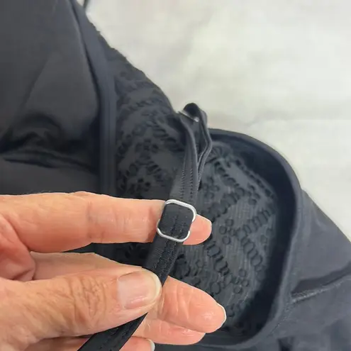 Time and Tru Black One Piece Swimsuit Sleek Design Size L