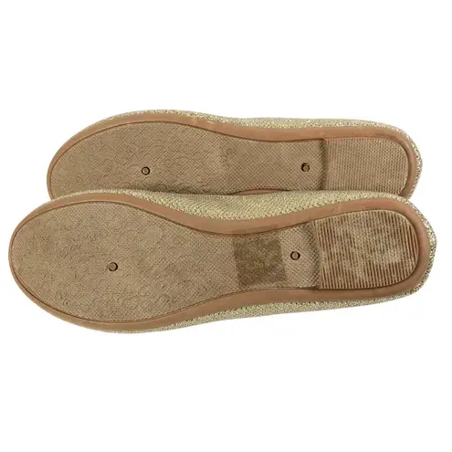 Refresh  Womens Ballet Flats Slip On Gold Sparkle Glitter Size 5.5 - Image 4