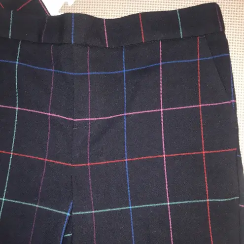 Ecru New Metropolitan Pull On Flare Crop Pant in Multicolor Windowpane Size 2