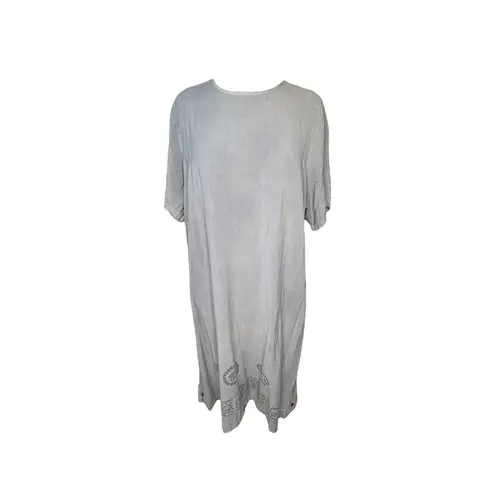 Vintage Country Wear Casuals Dress Set 2 Piece Embroidered Boho Plus Size 3X Gray