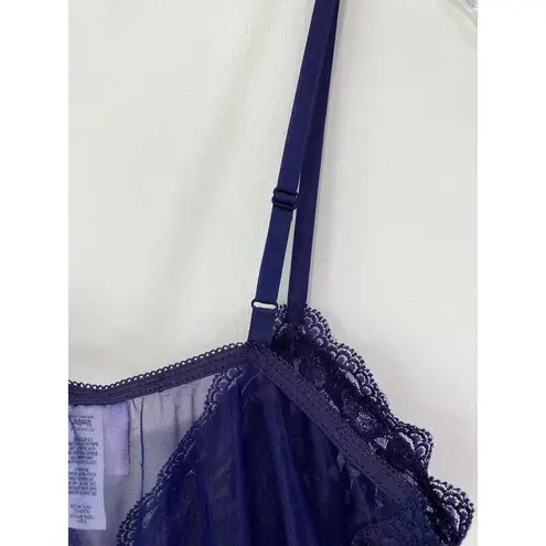 Ballerina Princess Girly Mesh and Lace Blue Babydoll Vintage Sz L Sexy Coquette Size L