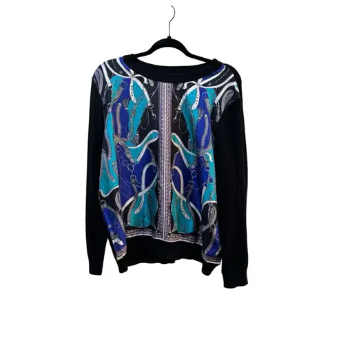 Carlisle Collection Lightweight Silk Sweater Equestrian Horse Size XXL Royal - Image 1