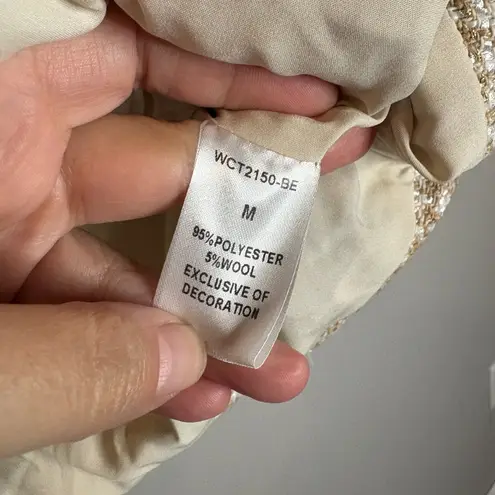 THML  Tan Houndstooth Puffer Vest NWT