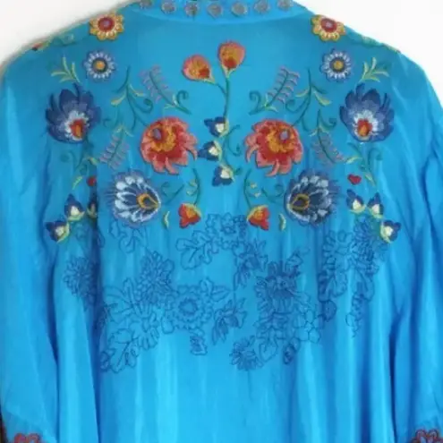 Johnny Was extremely heavily embroidered bell sleeved Maverick blouse NWT RARE