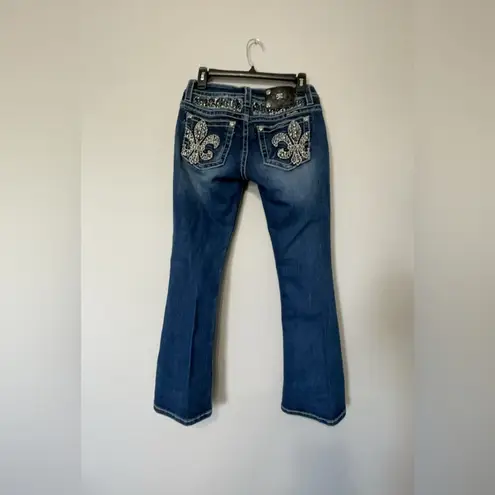 Miss Me  Signature Boot Cut Jeans Size 28 Embellished Pockets Detail on Back