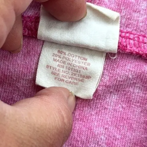 Blu Chic Y2K Terry Cloth Ruched Zip Up Hoodie Pink Small Size undefined