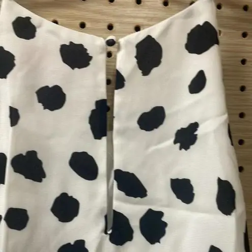 Buddy love, white and black cow Dalmatian polka dot print Racerback tank top Size M
