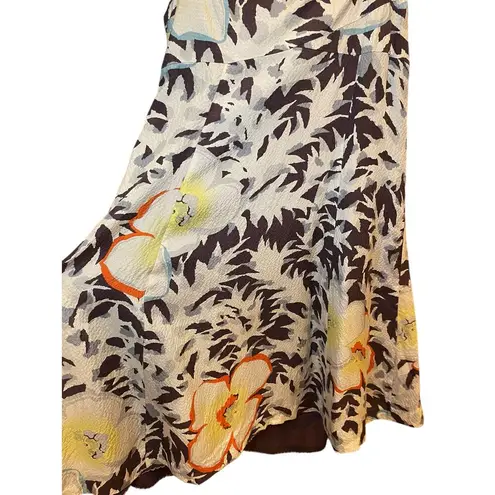 HD in Paris Anthropologie Women 2 Silk Dress Fern & Flower Flowy Slip Dress Boho