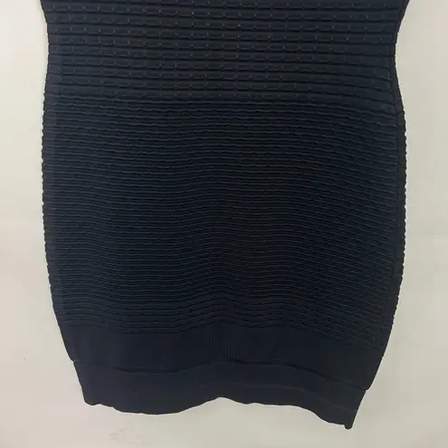 Jason Wu Grey Pullover Black Short Sleeve Bodycon Black Knit Dress Size Small