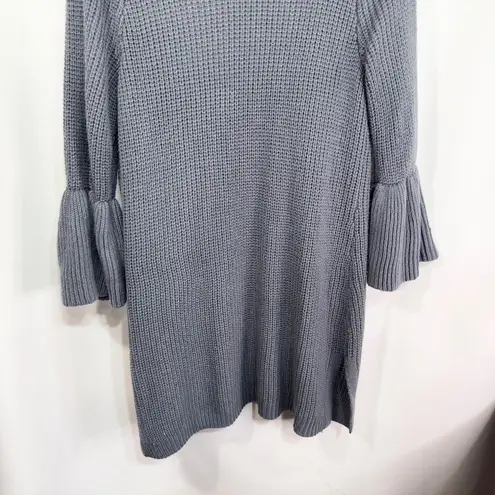 Torrid  Plus Size 2X Cardigan Open Front Bell Sleeve Sweater‎ Gray Knit 1539 - Image 8
