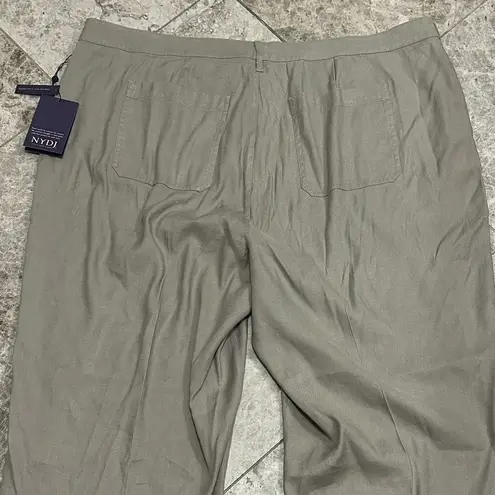 NYDJ High Waisted Wide Leg Cropped Cargo Pant NEW Size 18W Saddlewood