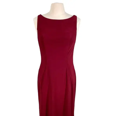 NWT FAVIANA Illusion Lowback Wine Color Mini Dress size 10 , Party Formal Red