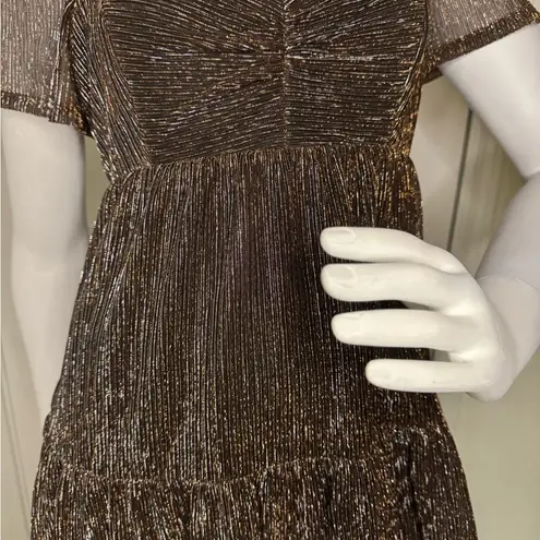 Draper James Elegant Brown Shimmer short Dress. #101