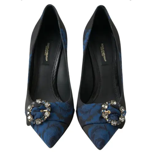 Dolce & Gabbana NEW Elegant Blue CRYSTAL Embellished Womens Pumps 36.5