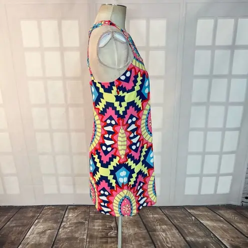 Annie Griffin Annie Griffen silk kaleidoscope colorful summer dress size medium