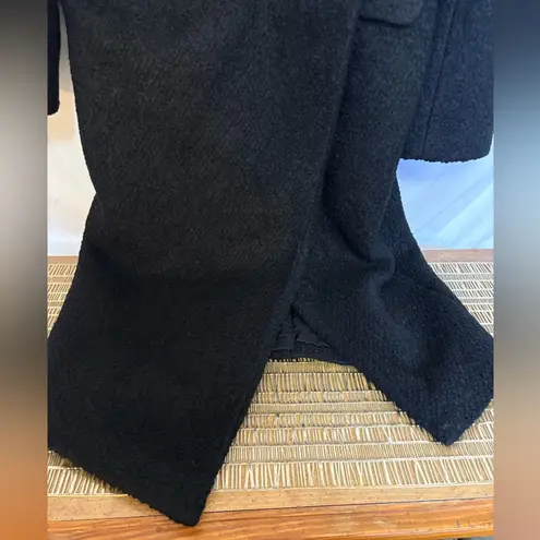 L'Academie NWT L’Academie Black Wool Blend Trench Coat Size Large