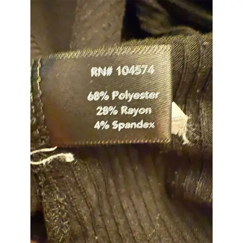 Boston Proper Women's Black Lace-Up Ribbed V-Neck Casual Tee Size XS