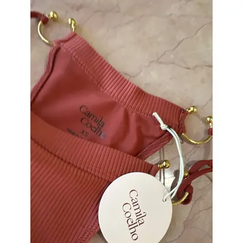 Camila Coelho Carlo Bikini Bottoms in Rust X-Small New Womens Swimsuit