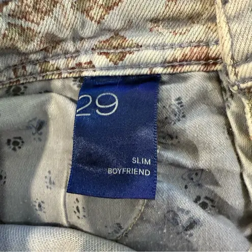 Pilcro And The Letterpress Anthropologie Slim Boyfriend Floral Jeans Women’s 29